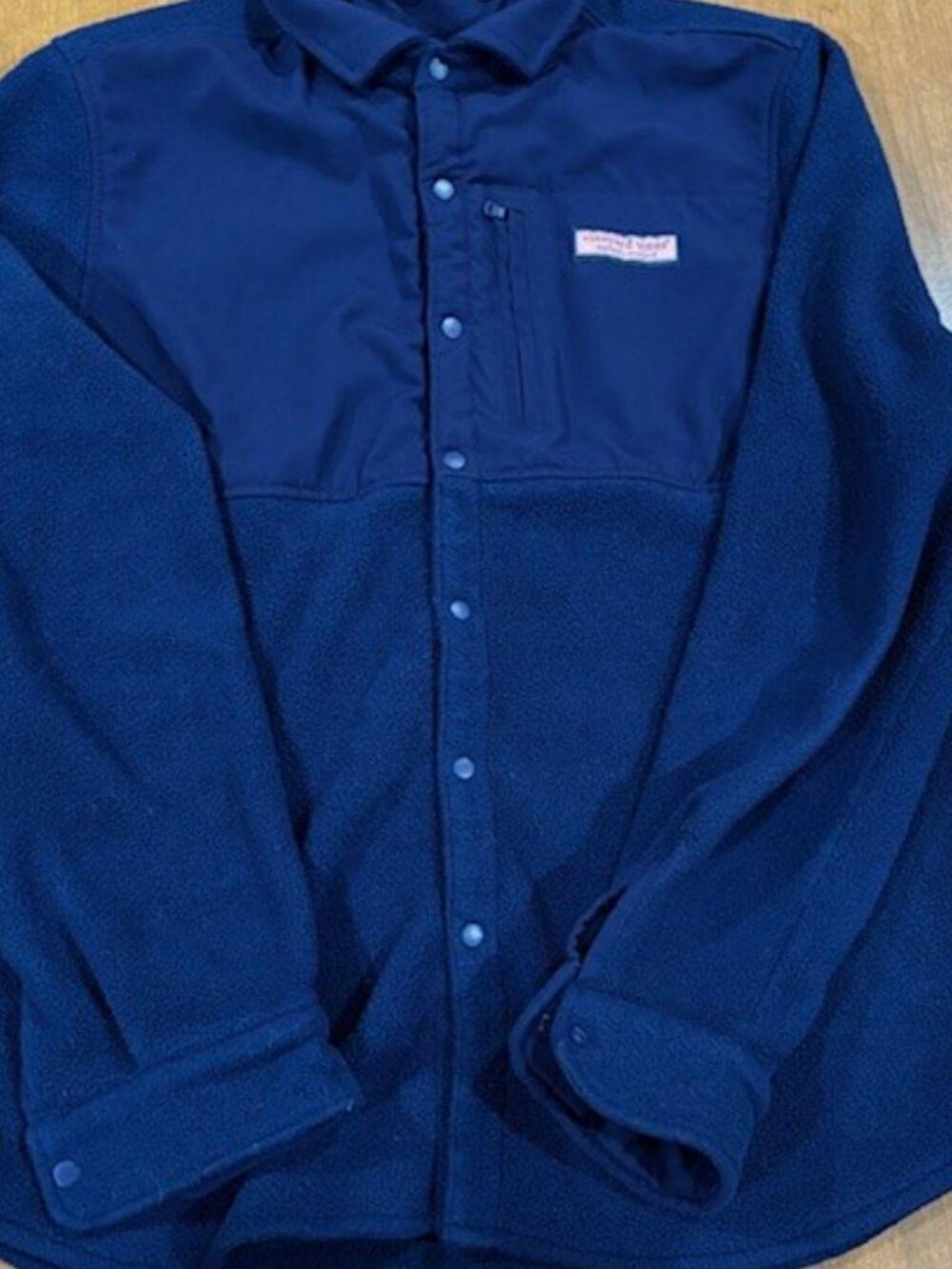 Mens Large Fleece Vineyard Vines Button Down Jacket